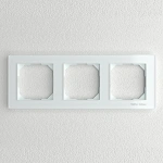 Szklana ramka potrójna biała - FG-03 - Sinum