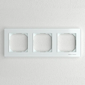 Szklana ramka potrójna biała - FG-03 - Sinum