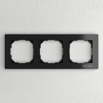 Szklana ramka potrójna czarna - FG-03 - Sinum