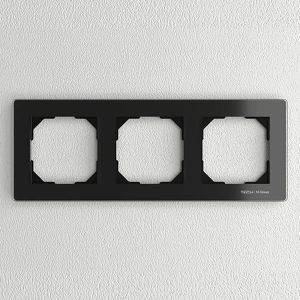 Szklana ramka potrójna czarna - FG-03 - Sinum