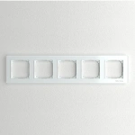 Szklana ramka pięciokrotna biała - FG-05 - Sinum