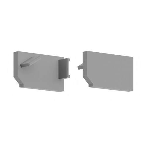 Zaślepka szara do profilu aluminiowego LED "MICRO-30DEG-KOZ" - kpl. 2 szt.