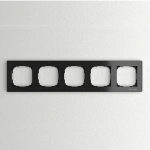 Szklana ramka pięciokrotna czarna - FG-05 - Sinum