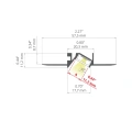 Profil aluminiowy LED MICRO-30DEG-KOZ - wymiary