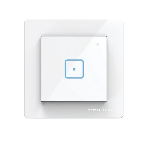 Włącznik szklany dotykowy jednopolowy do ramki - przewodowy SBUS - 4A 24V - FS-01m - biały - Sinum