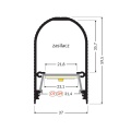 Profil aluminiowy LED NAMI23 złoty anodowany - wymiary