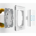 Włącznik szklany dotykowy dwupolowy do ramki - bezprzewodowy 868Mhz - 4A 230V - FS-02 - biały - Sinum - Montaż