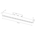 Lampa szynowa LED magnetyczna 12W 3000-6000K 48V - 10mm czarna - ML2176 - wymiary