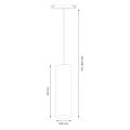 Lampa szynowa LED magnetyczna 10mm - 7W 3000-6000K 48V - czarna - ML2179 - wymiary
