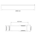 Szynoprzewód magnetyczny natynkowy 10mm - czarny 200cm - ML2186  - wymiary
