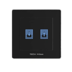 Włącznik rolet szklany dotykowy do ramki - przewodowy SBUS - 0,5A 24V - FZ-02m - czarny - Sinum