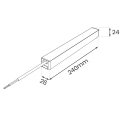 Zasilacz do szynoprzewodów magnetycznych Slim 24V 100W - ML2227 - wymiary