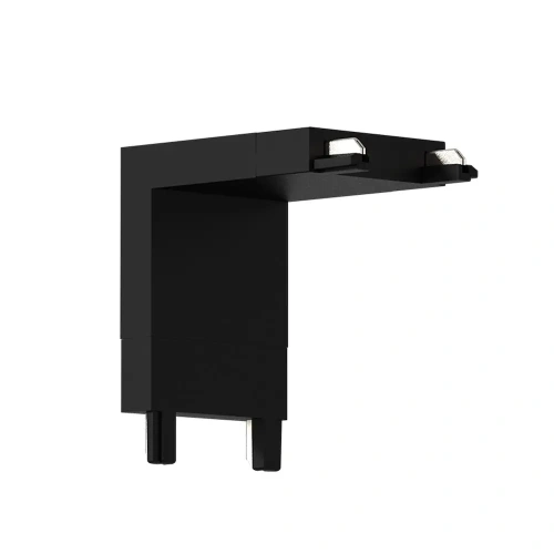 Łącznik szynoprzewodu magnetycznego natynkowego Slim typ "L" - dolny czarny - ML2213
