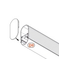 Zaślepka migdałowy beż do profilu aluminiowego LED NAMI23-D9 - metalowa - kpl. 2 szt. - montaż