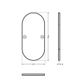 Zaślepka migdałowy beż do profilu aluminiowego LED NAMI23-D9 - metalowa - kpl. 2 szt. - wymiary