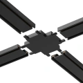 Łącznik szynoprzewodu magnetycznego natynkowego Slim typ "+" - czarny - ML2221