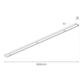 Szynoprzewód magnetyczny natynkowy Slim - czarny 200cm - ML2211