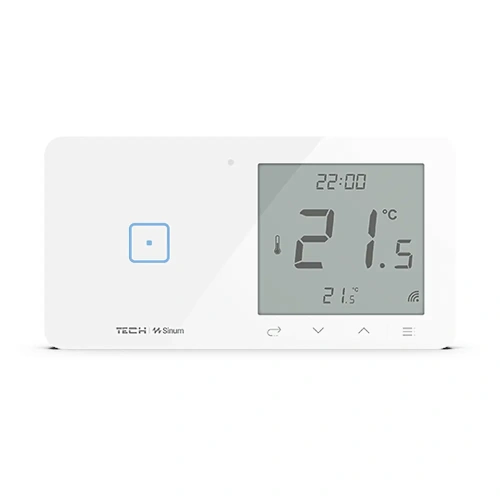 Regulator pokojowy z włącznikiem jednopolowym - bezprzewodowo 868Mhz - 4A 230V - WSR-01L - biały - Sinum
