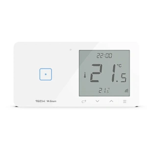 Regulator pokojowy z włącznikiem jednopolowym - przewodowy SBUS - 4A 24V - WSR-01mL - biały - Sinum