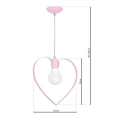 Lampa wisząca AMORE PINK 1xE27 - MLP9953 - wymiary