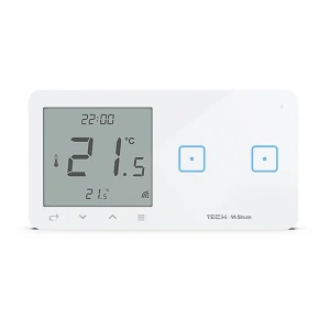 Regulator pokojowy z włącznikiem dwupolowym - bezprzewodowy 868Mhz - 4A 230V - WSR-02P - biały - Sinum