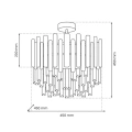 Lampa sufitowa ASPEN CHROM 6xE14 - ML8809 - wymiary
