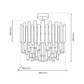 Lampa sufitowa ASPEN GOLD 6xE14 - ML8810 - wymiary
