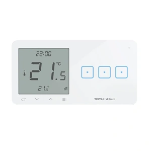 Regulator pokojowy z włącznikiem trójpolowym - bezprzewodowy 868Mhz - 4A 230V - WSR-03P - biały - Sinum