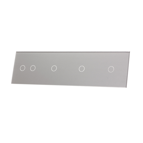 Szklany panel dotykowy poczwórny srebrny - 5-sekcyjny - 701112-64 - LIVOLO