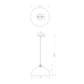 Lampa wisząca BETA - czarny - 35 cm - MLP7896 - wymiary