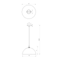 Lampa wisząca BETA - biały - 35 cm - MLP7897 - wymiary