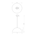 Lampa wisząca BETA - czarny - 45 cm - MLP7973 - wymiary