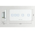 Włącznik szklany dotykowy pięciopolowy - przewodowy SBUS - 0.5A 24V - WSS-32m - czarny - Sinum - Rysunek techniczny