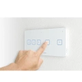 Włącznik szklany dotykowy pięciopolowy - przewodowy SBUS - 0.5A 24V - WSS-32m - czarny - Sinum - Wizualizacja
