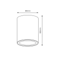 Lampa sufitowa BIMA ROUND 1xGU10 - biały - MLP7010 - wymiary