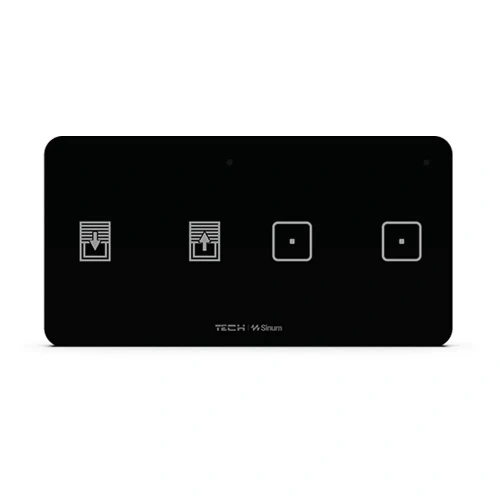 Włącznik rolet z włącznikiem dwupolowym - bezprzewodowy 868Mhz - 0.5A 230V - WSZ-22P - czarny - Sinum