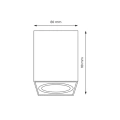 Lampa sufitowa BIMA SQUARE 1xGU10 - biały - MLP7012 - wymiary