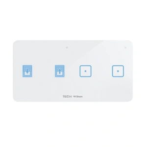 Włącznik rolet z włącznikiem dwupolowym - przewodowy SBUS - 0.5A 24V - WSZ-22mP - biały - Sinum