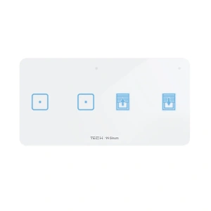 Włącznik rolet z włącznikiem dwupolowym - przewodowy SBUS - 0.5A 24V - WSZ-22mL - biały - Sinum