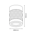 Lampa sufitowa BIMA ARTE ROUND 1xGU10 - biały -ML7686 - wymiary