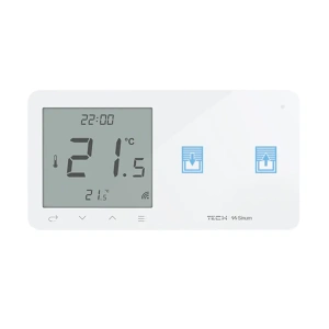 Regulator pokojowy z włącznikiem do rolet - przewodowy SBUS - 0,5A 24V - WZR-02mP - biały - Sinum