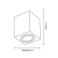 Lampa sufitowa BIMA RING SQUARE 1xGU10 - biały - ML7684 - wymiary