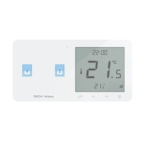 Regulator pokojowy z włącznikiem do rolet - przewodowy SBUS - 0,5A 24V - WZR-02mL - biały - Sinum