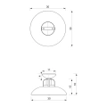 Lampa biurowa - FELIX czarny / złoty 1xE27 - MLP8908 - wymiary