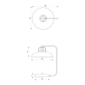 Lampa biurkowa FELIX - biała / złota 1xE27 - MLP7706 - wymiary