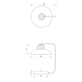 Lampa biurkowa FELIX - granatowy / złota 1xE27 - MLP7716 - wymiary