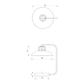 Lampa biurkowa FELIX - zielony / złota - MLP7711 - wymiary
