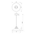 Lampa wisząca FELIX - czarna / złota 1xE27 - MLP8906 - wymiary