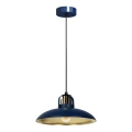 Lampa wisząca FELIX  granatowy / złota 1xE27 - MLP7714