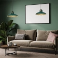 Lampa wisząca FELIX zielony / złota 1xE27 - MLP7709 - realizacja